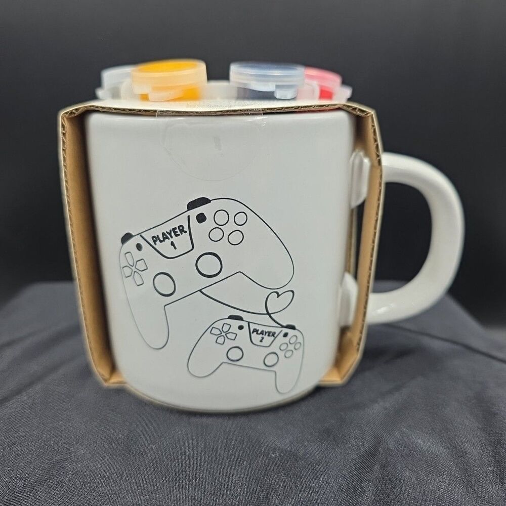 DIY Ceramic Mug Painting Kit Gamer Dad Fathers Day Birthday Gift Gamer NWT